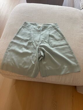 Banana Republic Sage Green High-Waist Shorts